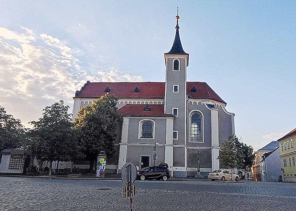 Church of the Assumption of the Virgin Mary and the Augustinian Monastery, Domažlice, Czech Republic Photo: Palickap, via Wikimedia Commons License: Creative Commons Attribution-ShareAlike 4.0 International (CC BY-SA 4.0) https://creativecommons.org/licenses/by-sa/4.0/