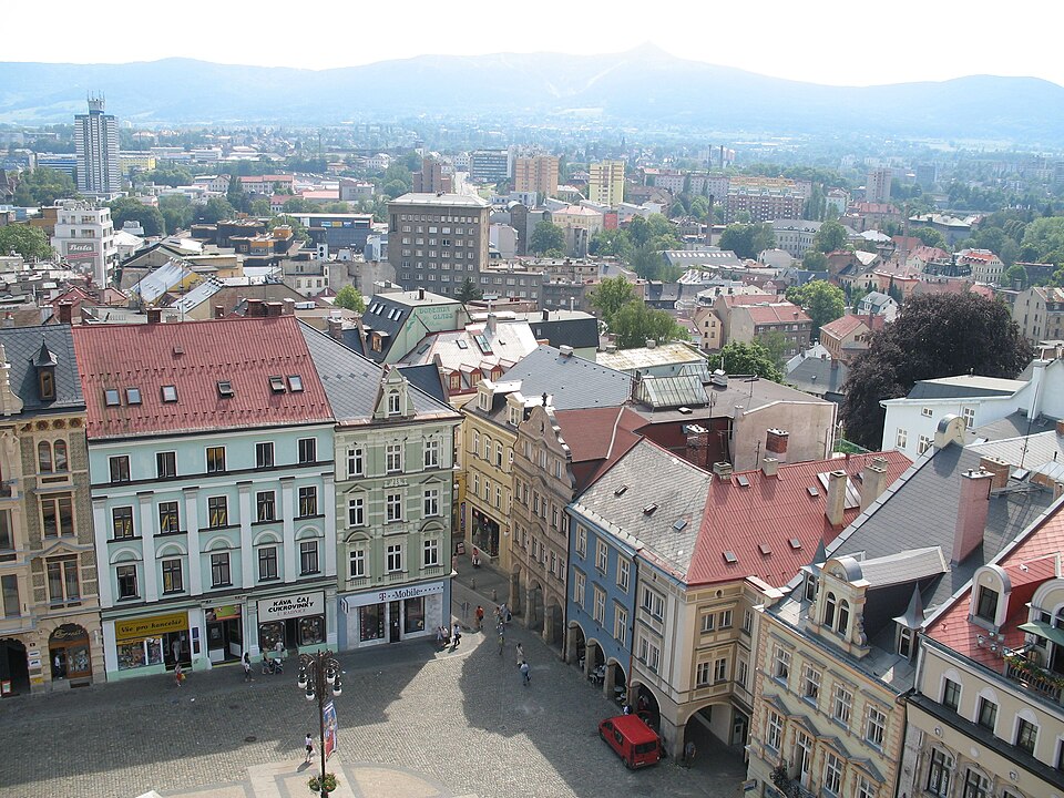 Liberec – view from the Town Hall (Liberec, Czech Republic) — photo by Thalion77 — licensed under CC BY-SA 2.5 —https://creativecommons.org/licenses/by-sa/2.5/