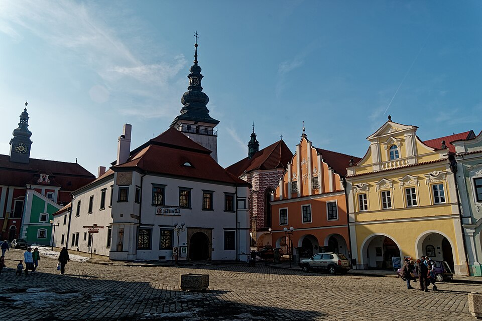 Masaryk Squareain Pelhřimov, Vysočina Region, Czech Republic — photo by Txllxt TxllxT — licensed under CC BY-SA 4.0. Source: